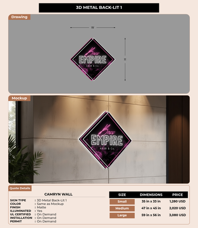 CUSTOM MOCKUP SIGN FOR Camryn Wall