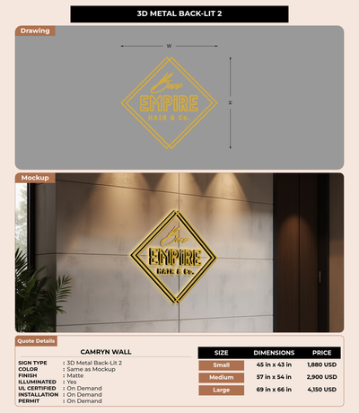 CUSTOM MOCKUP SIGN FOR Camryn Wall