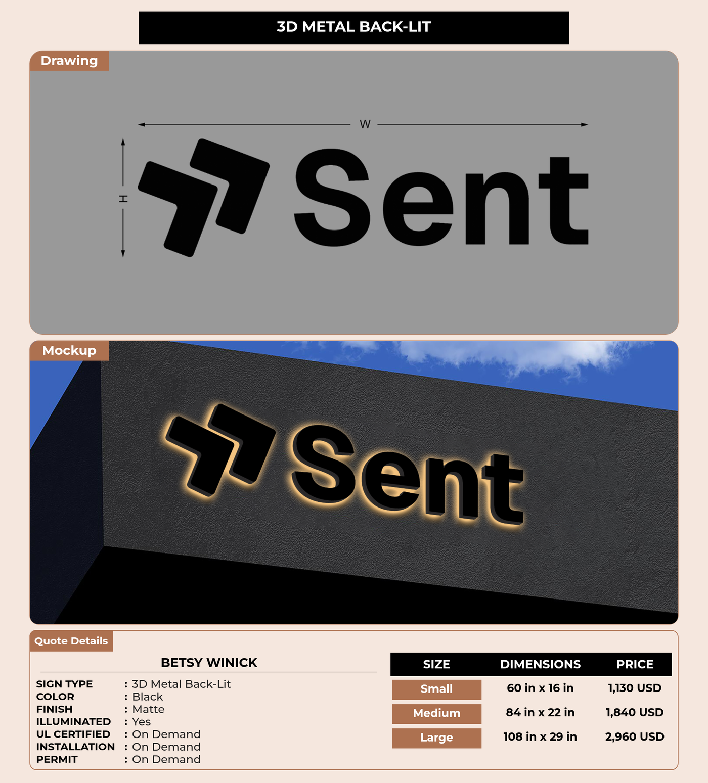 CUSTOM MOCKUP SIGN FOR Betsy Winick