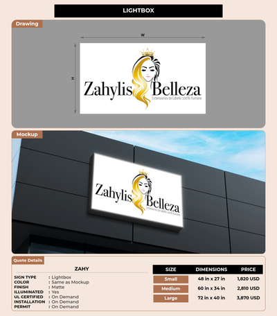 CUSTOM MOCKUP SIGN FOR zahy
