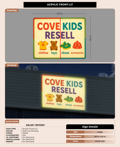 CUSTOM MOCKUP SIGN FOR Kelsey Jeffery