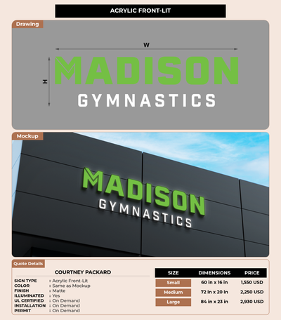 CUSTOM MOCKUP SIGN FOR Courtney Packard