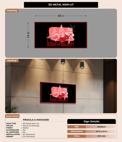 CUSTOM MOCKUP SIGN FOR Priscila A Swickard