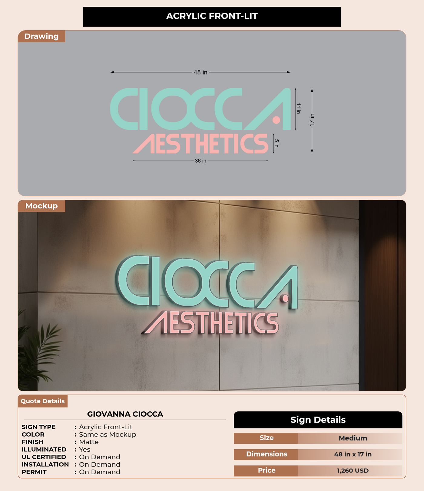 CUSTOM MOCKUP SIGN FOR giovanna ciocca