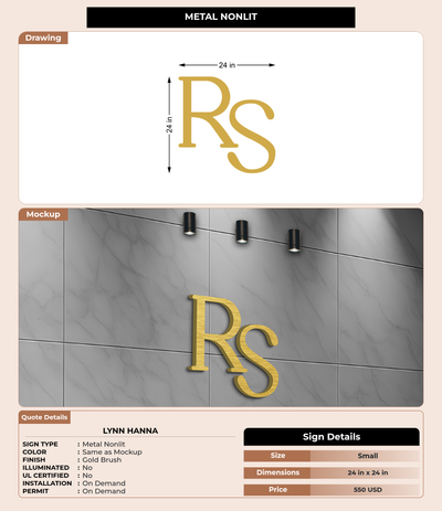 CUSTOM MOCKUP SIGN FOR Lynn Hanna