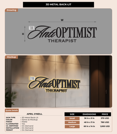 CUSTOM MOCKUP SIGN FOR April O'Neill