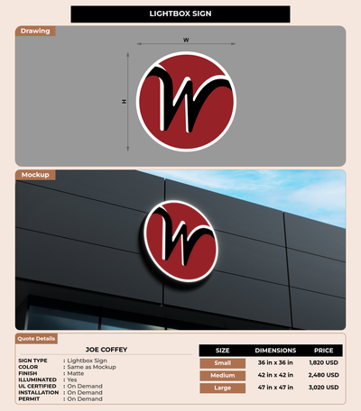 CUSTOM MOCKUP SIGN FOR Joe Coffey