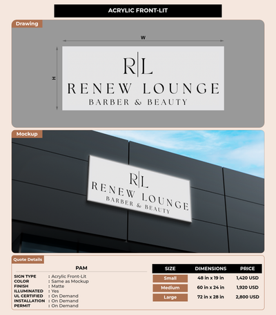 CUSTOM MOCKUP SIGN FOR Pam