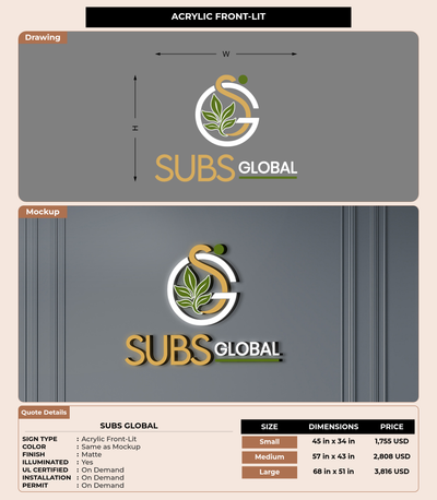 CUSTOM MOCKUP SIGN FOR SUBS Global