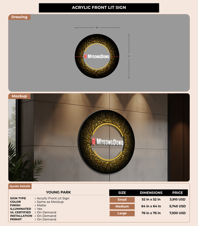 CUSTOM MOCKUP SIGN FOR Young park