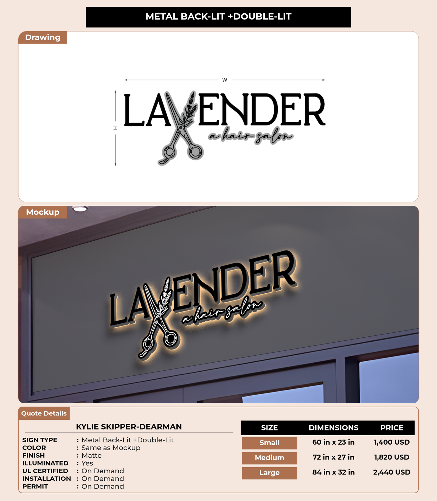 CUSTOM MOCKUP SIGN FOR Kylie Skipper-Dearman