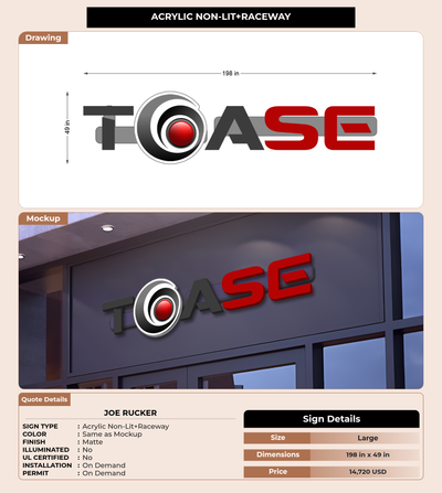 CUSTOM MOCKUP SIGN FOR Joe Rucker