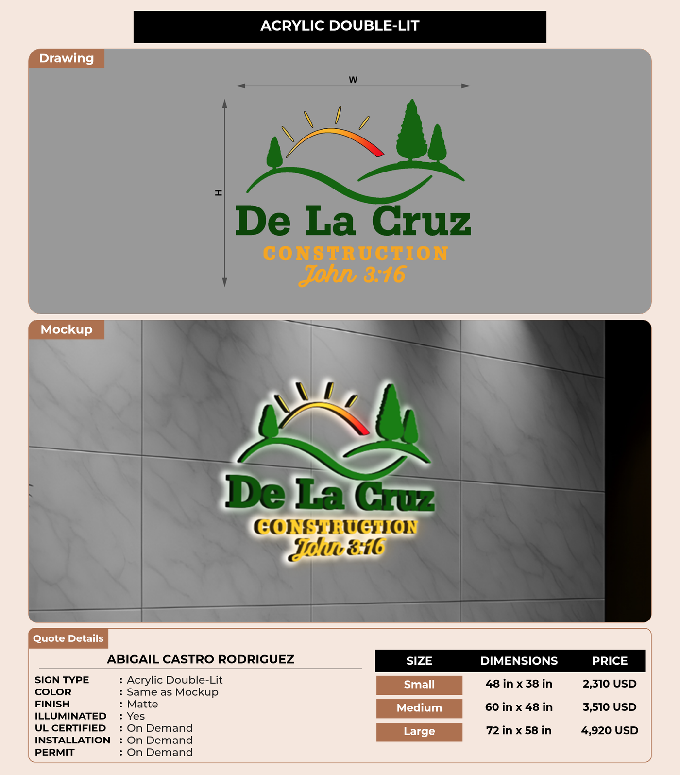 CUSTOM MOCKUP SIGN FOR Abigail Castro Rodriguez