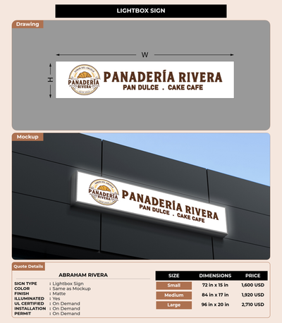 CUSTOM MOCKUP SIGN FOR Abraham Rivera