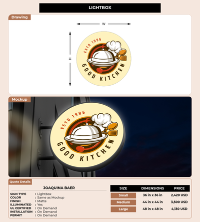 CUSTOM MOCKUP SIGN FOR Joaquina Baer