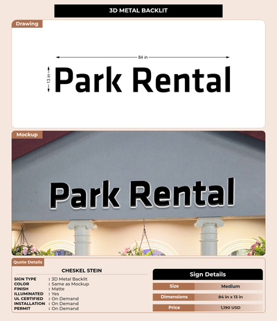 CUSTOM MOCKUP SIGN FOR Cheskel Stein