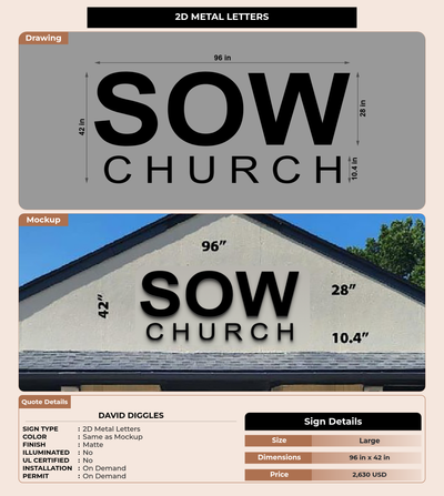 CUSTOM MOCKUP SIGN FOR David Diggles