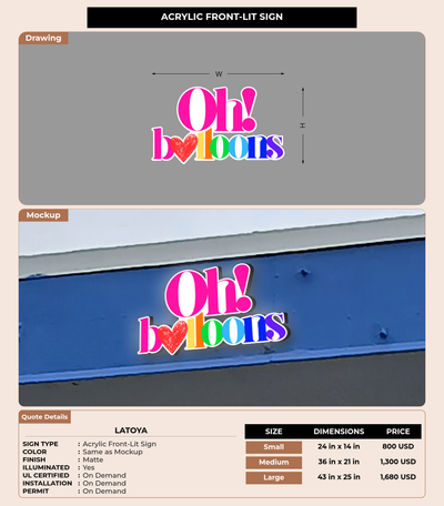 CUSTOM MOCKUP SIGN FOR Latoya