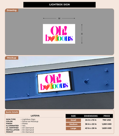 CUSTOM MOCKUP SIGN FOR Latoya