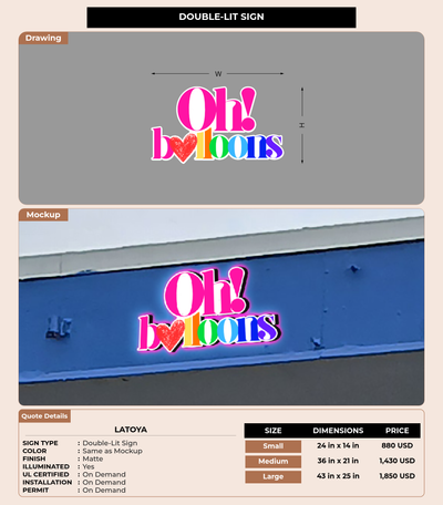 CUSTOM MOCKUP SIGN FOR Latoya