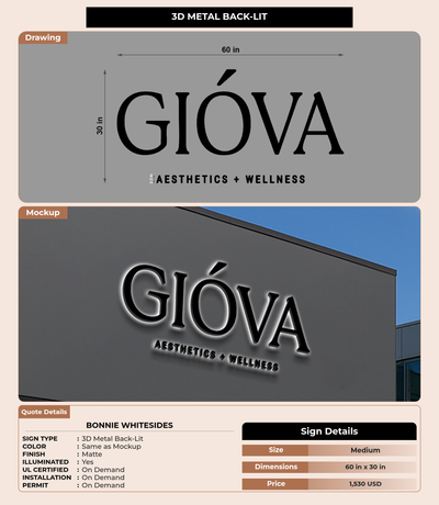 CUSTOM MOCKUP SIGN FOR Bonnie Whitesides