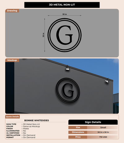 CUSTOM MOCKUP SIGN FOR Bonnie Whitesides