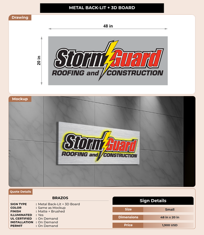 CUSTOM MOCKUP SIGN FOR Brazos