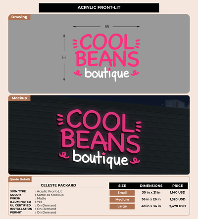 CUSTOM MOCKUP SIGN FOR Celeste Packard