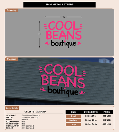CUSTOM MOCKUP SIGN FOR Celeste Packard
