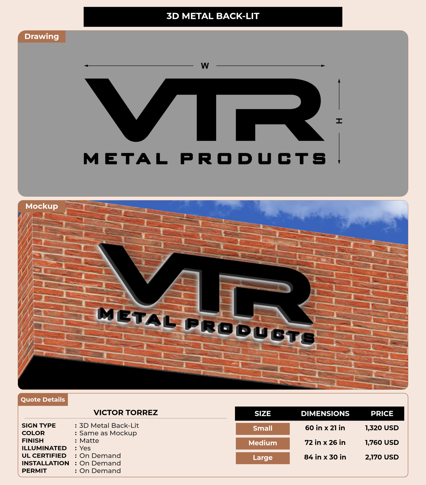 CUSTOM MOCKUP SIGN FOR Victor Torrez