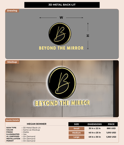 CUSTOM MOCKUP SIGN FOR Megan Bonner