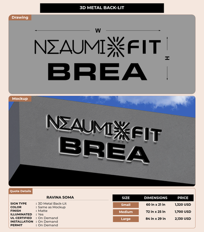 CUSTOM MOCKUP SIGN FOR ravina soma