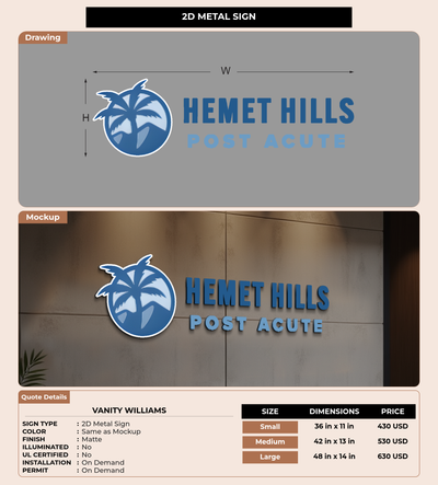 CUSTOM MOCKUP SIGN FOR Vanity Williams
