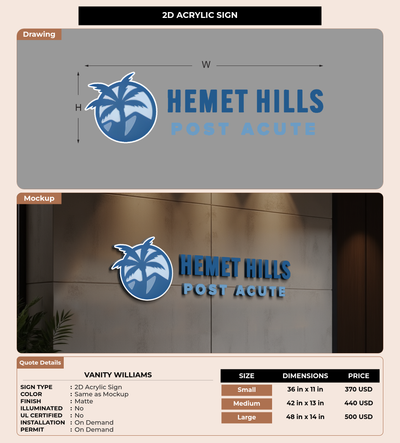 CUSTOM MOCKUP SIGN FOR Vanity Williams