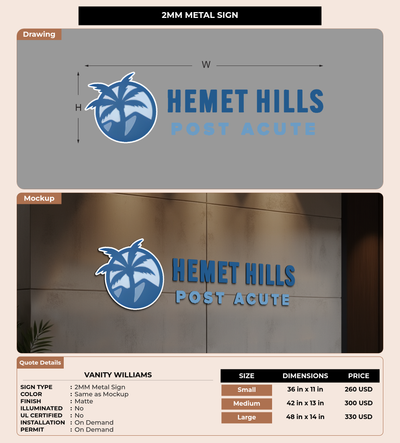 CUSTOM MOCKUP SIGN FOR Vanity Williams
