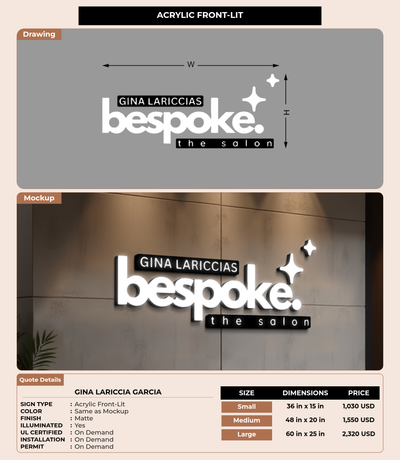 CUSTOM MOCKUP SIGN FOR Gina Lariccia Garcia