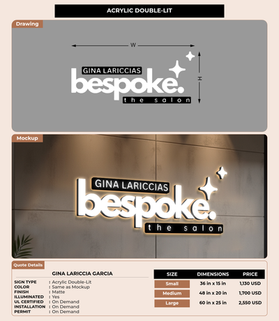 CUSTOM MOCKUP SIGN FOR Gina Lariccia Garcia