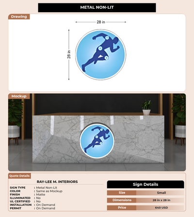 CUSTOM MOCKUP SIGN FOR Ray-Lee M.  Interiors