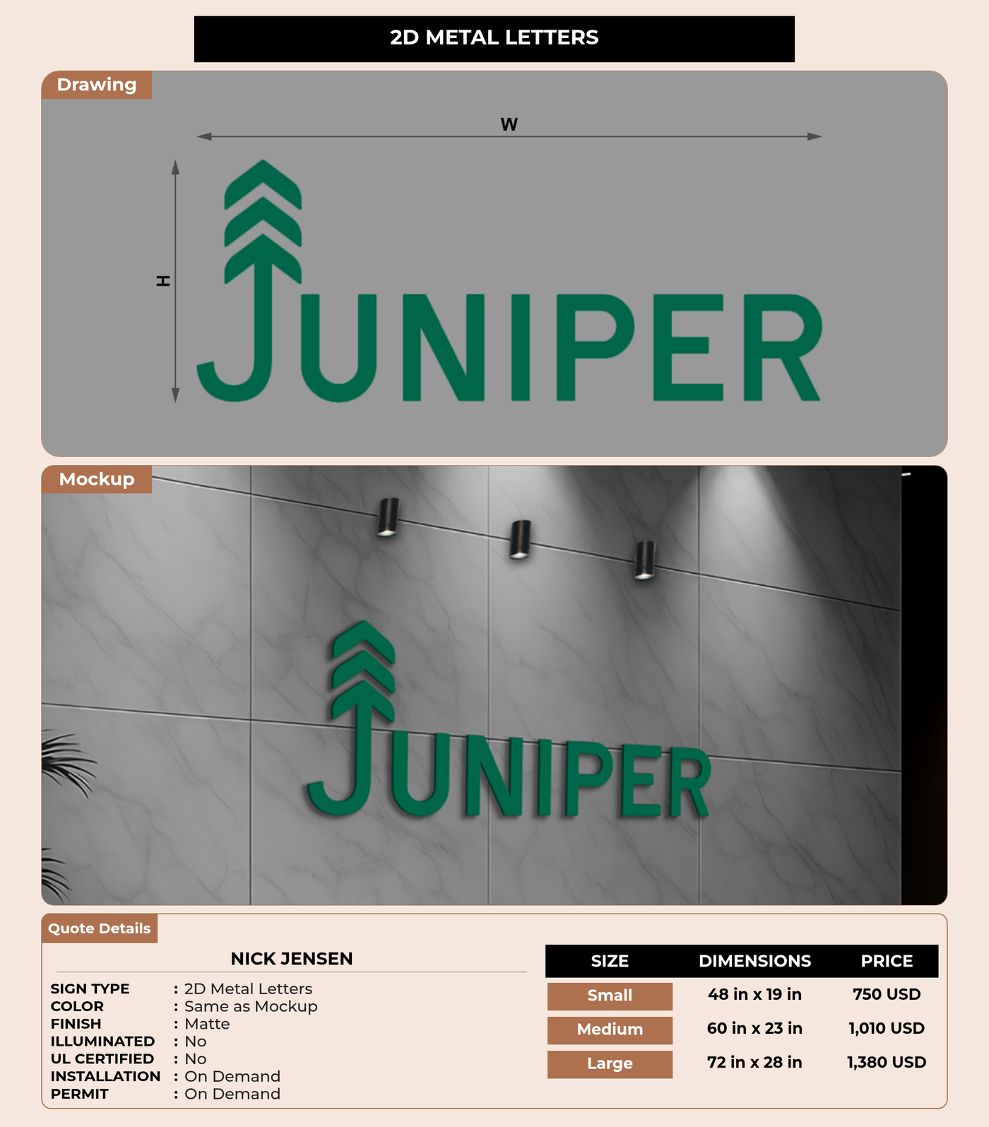 CUSTOM MOCKUP SIGN FOR Nick Jensen