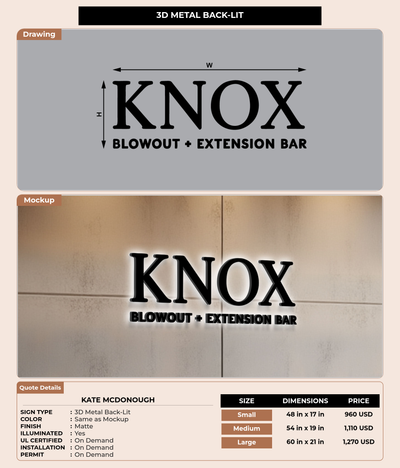 CUSTOM MOCKUP SIGN FOR Kate McDonough
