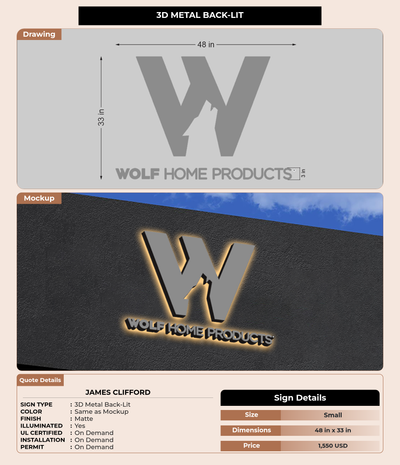 CUSTOM MOCKUP SIGN FOR James Clifford