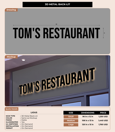 CUSTOM MOCKUP SIGN FOR Lious