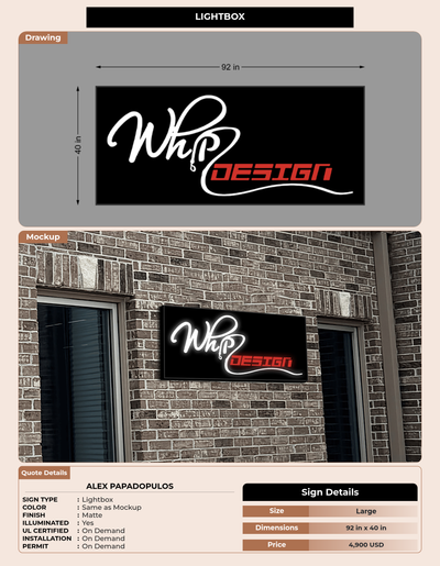 CUSTOM MOCKUP SIGN FOR Alex Papadopulos