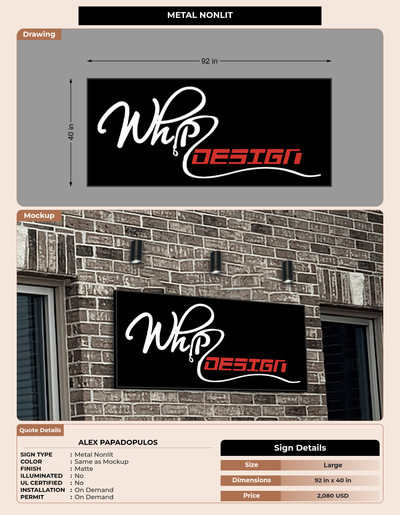 CUSTOM MOCKUP SIGN FOR Alex Papadopulos