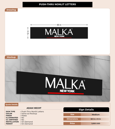 CUSTOM MOCKUP SIGN FOR Adam Hecht
