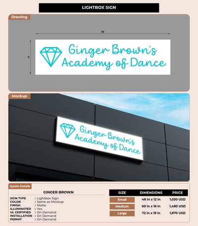 CUSTOM MOCKUP SIGN FOR Ginger Brown
