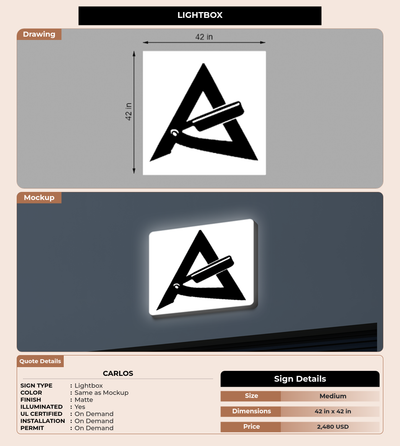 CUSTOM MOCKUP SIGN FOR Carlos