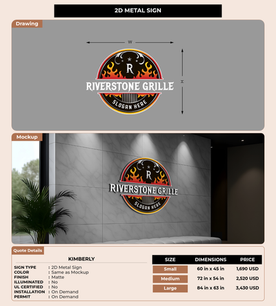 CUSTOM MOCKUP SIGN FOR Kimberly