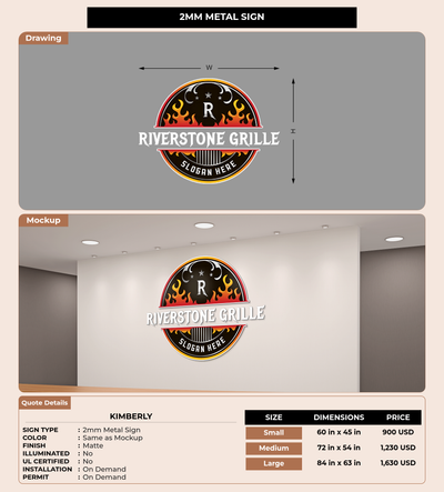 CUSTOM MOCKUP SIGN FOR Kimberly