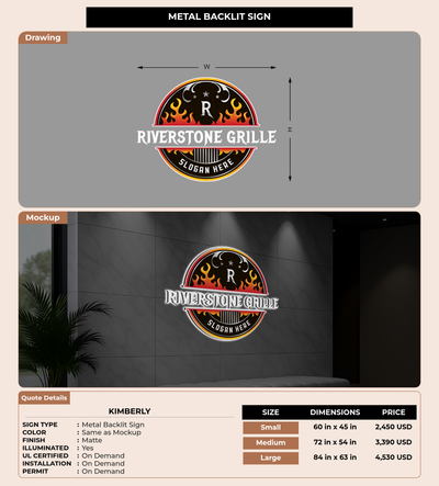 CUSTOM MOCKUP SIGN FOR Kimberly